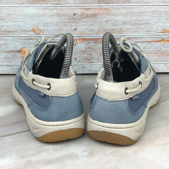 L.L. Bean Women's 2-eye Lakeside Boat Shoes in Blue/Gray size 8W - Picture 6 of 9